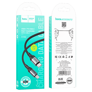 Cable Tipo C a Tipo C Hoco X102 Negro