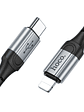Cable Tipo C a Lightning Hoco X102 Negro - Miniatura 2