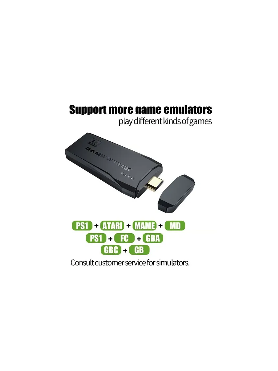 Consola Retro de Videojuegos 64GB 20000 Juegos+Controles Inalámbricos 2