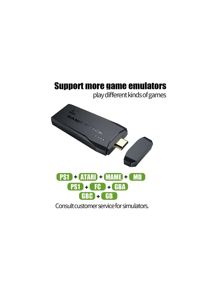 Consola Retro de Videojuegos 64GB 20000 Juegos+Controles Inalámbricos 2