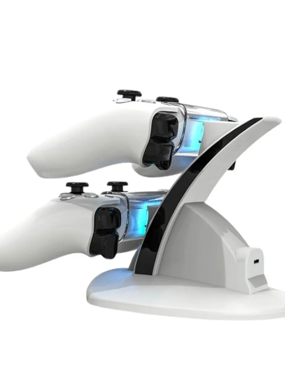 Cargador Iplay Dual Para Mando Ps5 Soporte Vertical BLANCO 2