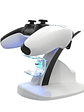 Cargador Iplay Dual Para Mando Ps5 Soporte Vertical BLANCO - Miniatura 1