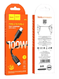 Cable HOCO X96 1 mt. Tipo C-C 100W 5A Negro - Miniatura 1