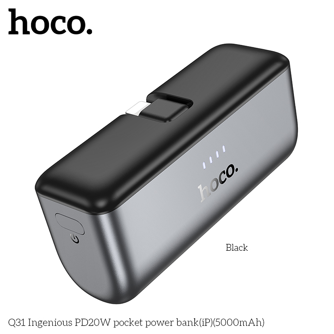 Bateria Portatil Powerbank Hoco Q31 Mini Lightning 5000 Mah Negro 2