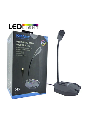 Microfono M3 Para PC Con Luz 