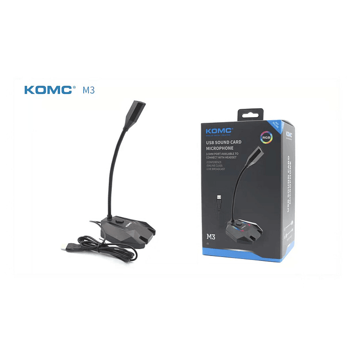 Microfono M3 Para PC Con Luz  2