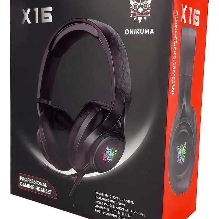 Audífonos Gamer Rgb Onikuma X16 3.5 Negro 2