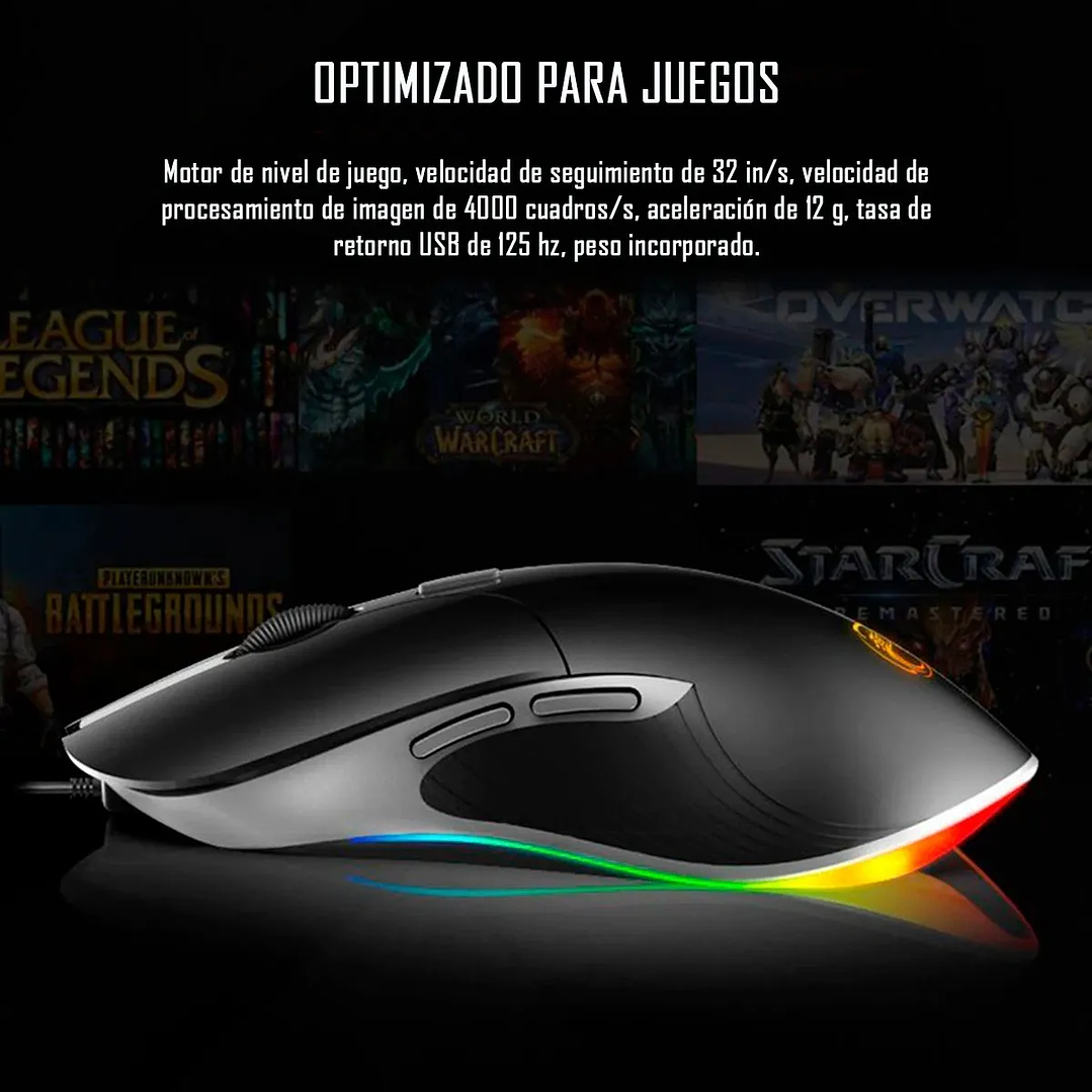 Mouse Gamer Premium Imice X6 6400 Dpi Retroiluminado 3