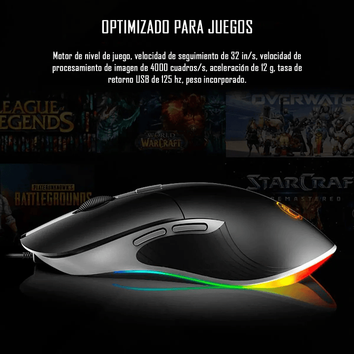 Mouse Gamer Premium Imice X6 6400 Dpi Retroiluminado 3