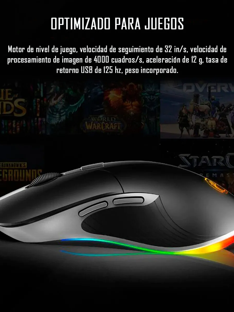Mouse Gamer Premium Imice X6 6400 Dpi Retroiluminado 3