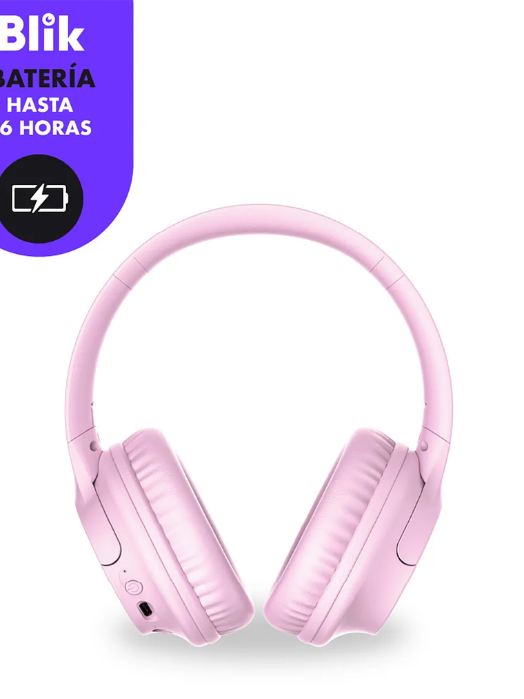 Audífonos Bluetooth Blik Soul250 16 Hrs Rosado Color Rosa 2