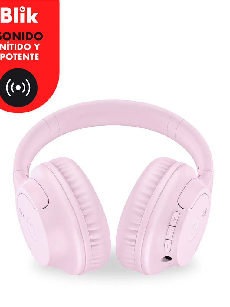 Audífonos Bluetooth Blik Soul250 16 Hrs Rosado Color Rosa 3
