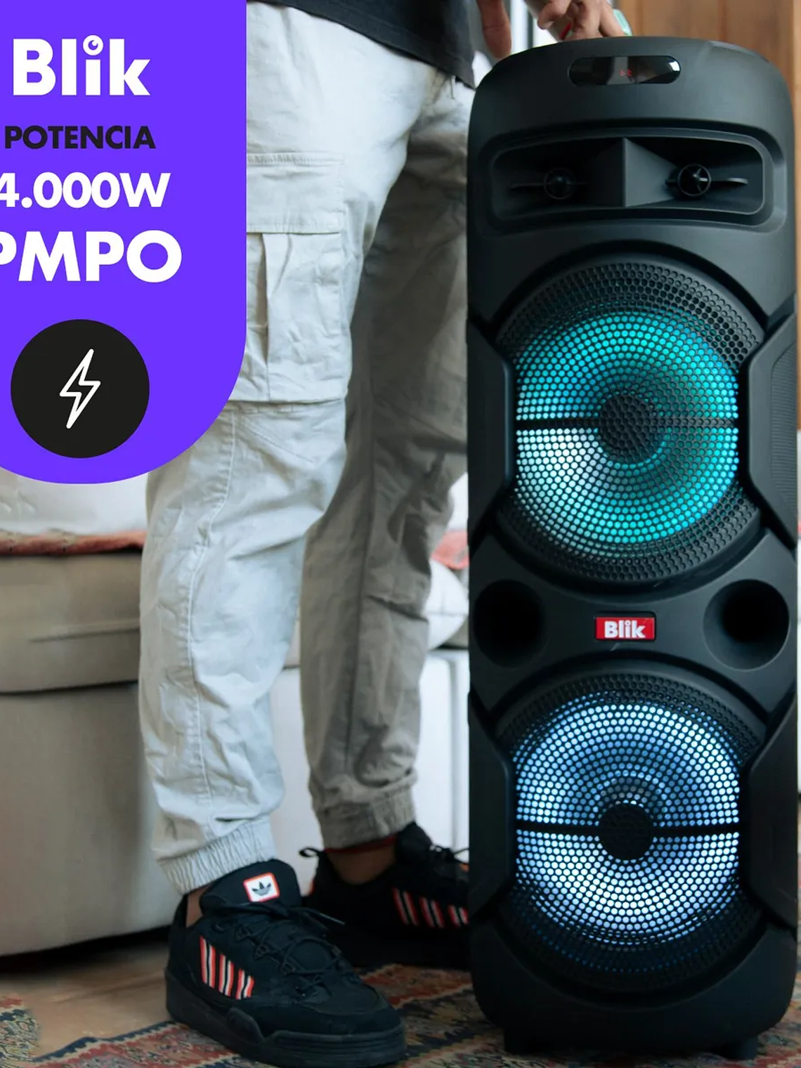 Parlante Bluetooth Karaoke Con Microfono Blik Wavemax2 3