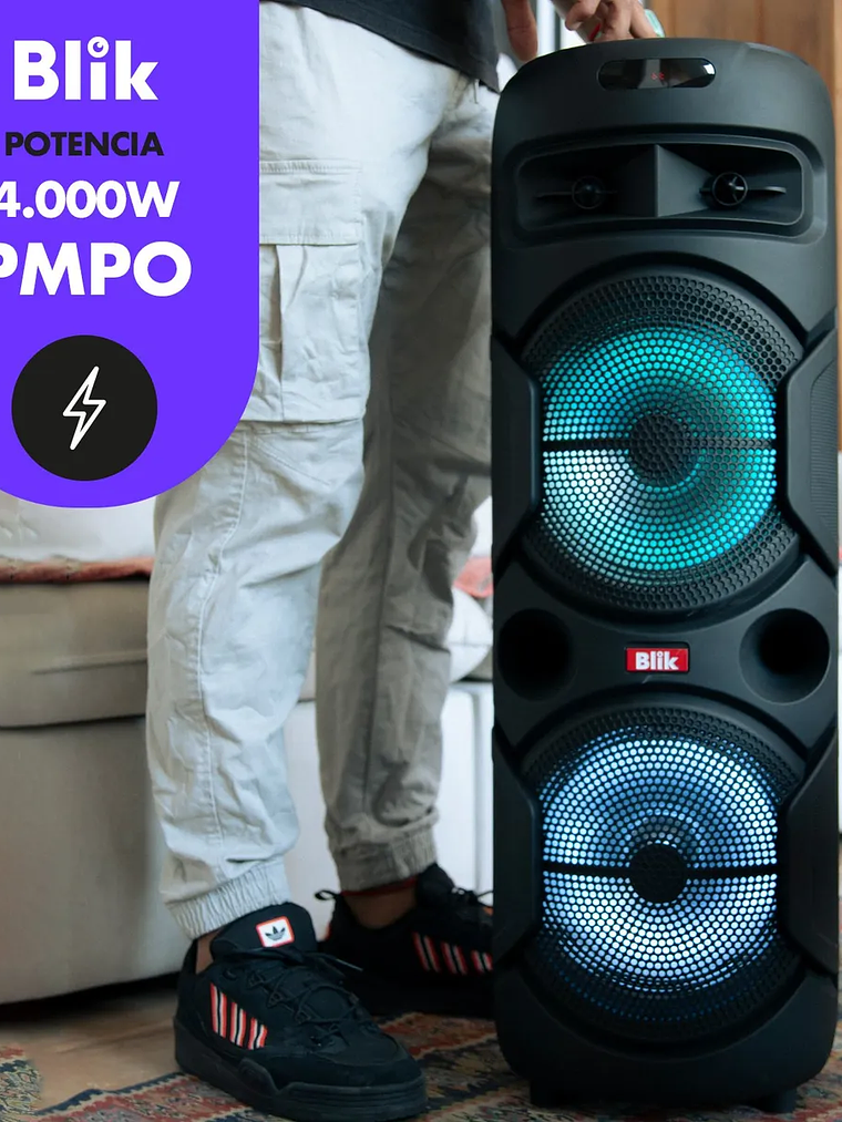 Parlante Bluetooth Karaoke Con Microfono Blik Wavemax2 3