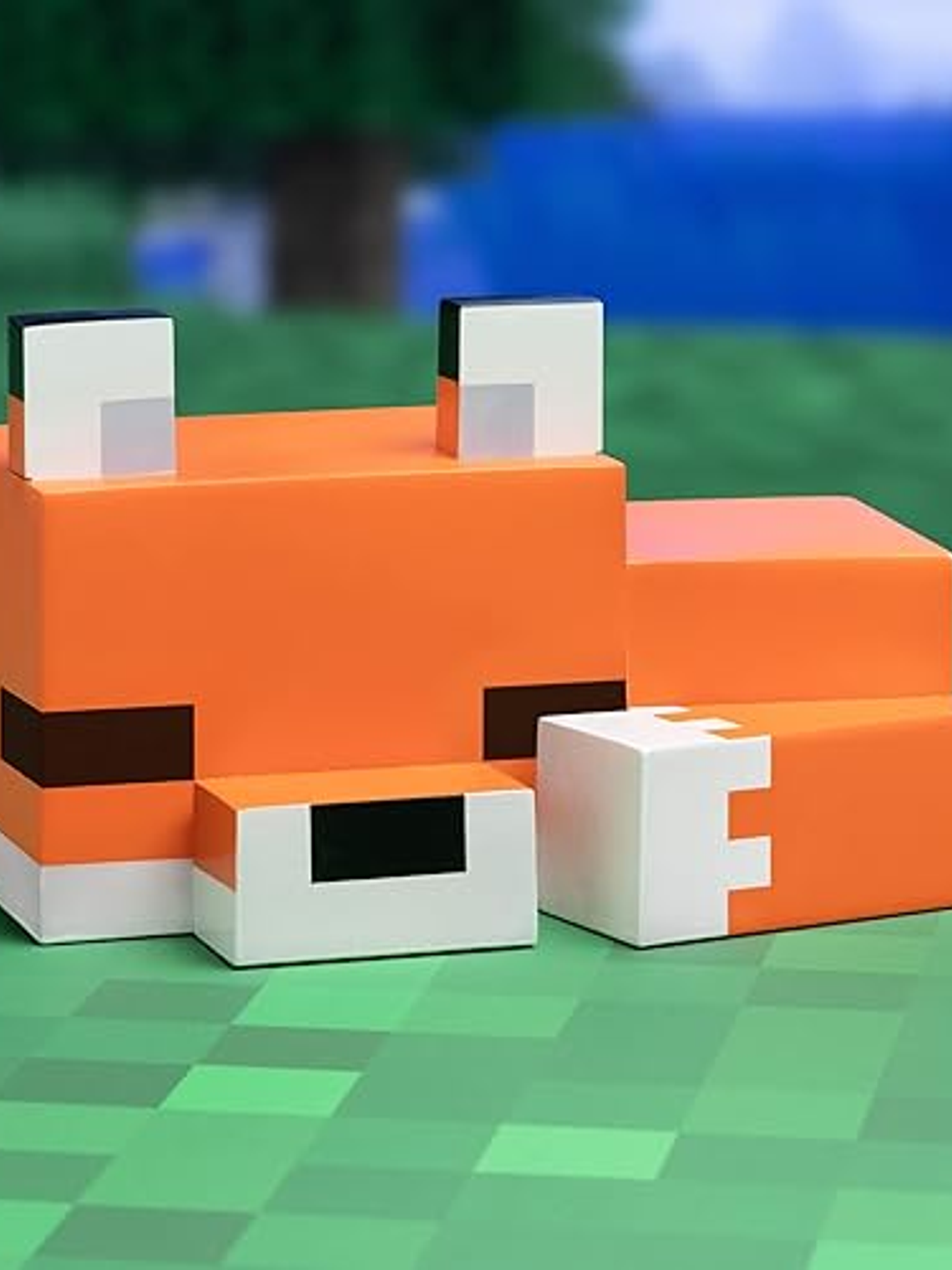 Lampara De Noche Zorro Minecraft Luz Decorativa Café 2