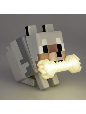 Lampara De Noche Luz Decorativa Minecraft Lobo
