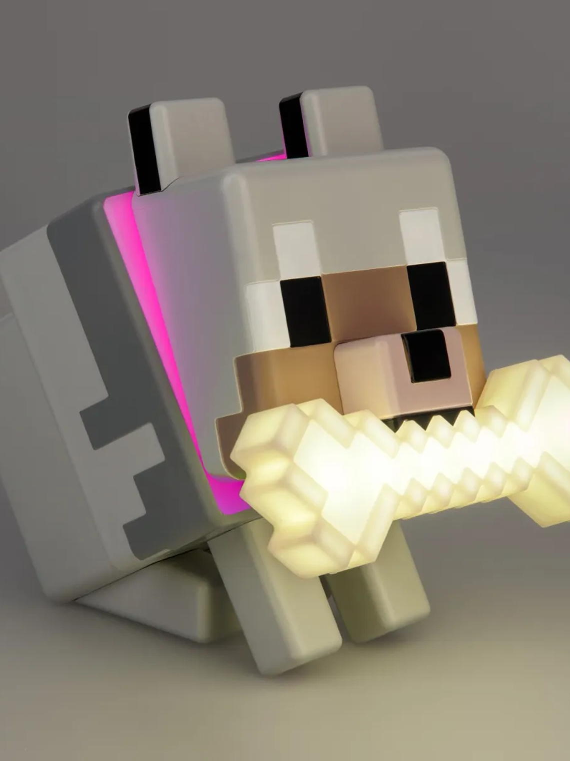 Lampara De Noche Luz Decorativa Minecraft Lobo 2