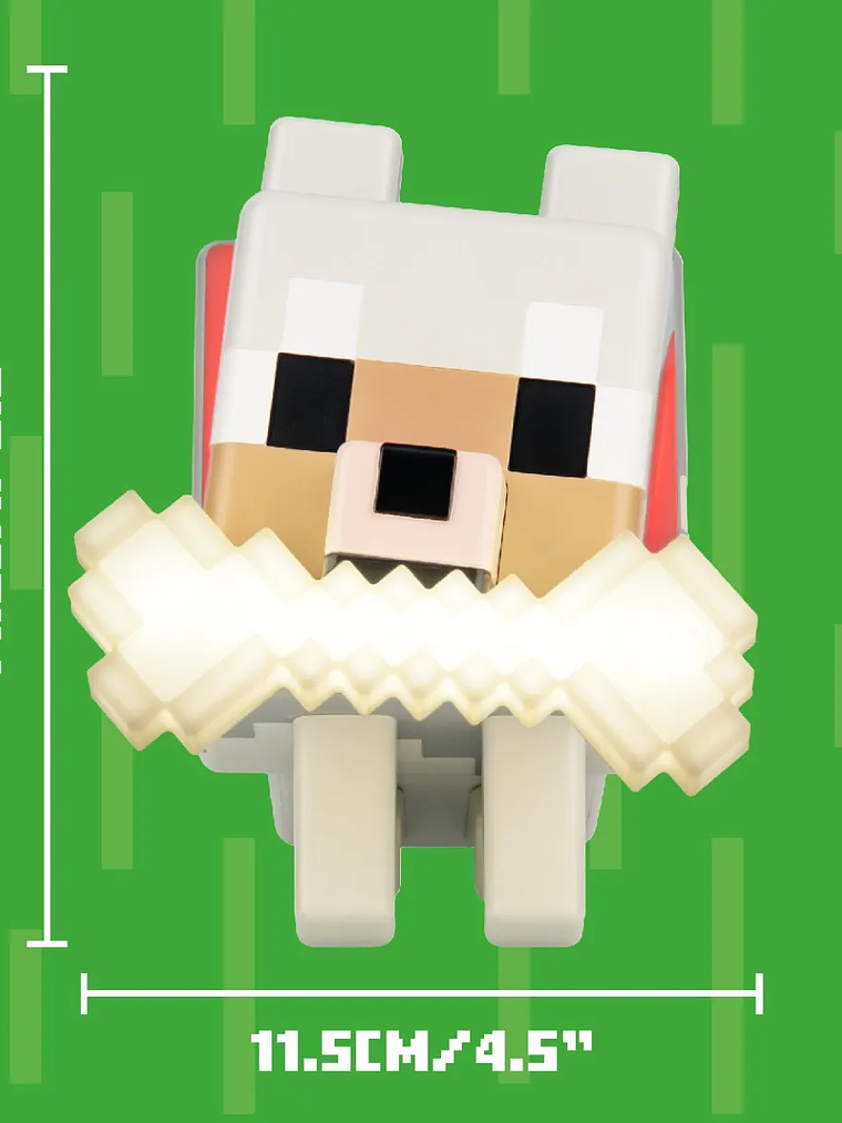 Lampara De Noche Luz Decorativa Minecraft Lobo 5