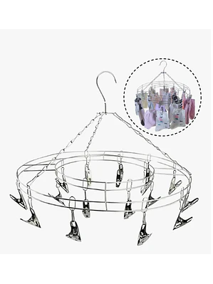 Colgador Ropa Interior 20 Pinzas Tendedero Metálico Calcetín