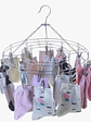 Colgador Ropa Interior 20 Pinzas Tendedero Metálico Calcetín - Miniatura 2
