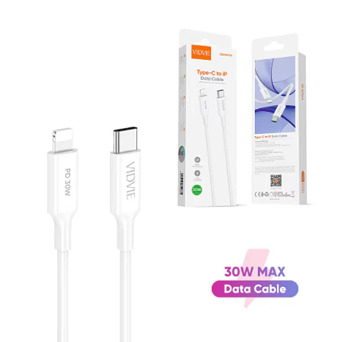 Cable Tipo C - lightning iphone VIDVIE blanco