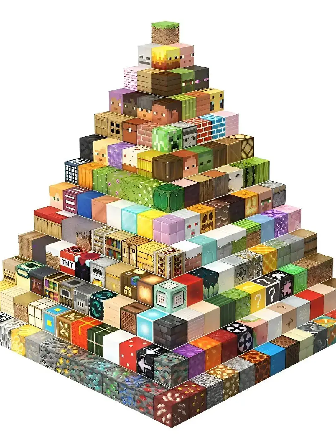 Minecraft Juego De 100 Bloques Magneticos de 2x2 cm Aleatorios + Caja TNT 3