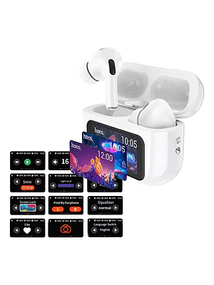 Audifonos Bluetooth Anc Pantalla Tactil Hoco Ew72 Blanco