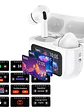 Audifonos Bluetooth Anc Pantalla Tactil Hoco Ew72 Blanco - Miniatura 1