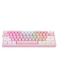 Teclado gamer Redragon Fizz QWERTY Red inglés US color rosa y blanco con luz RGB - Miniatura 3