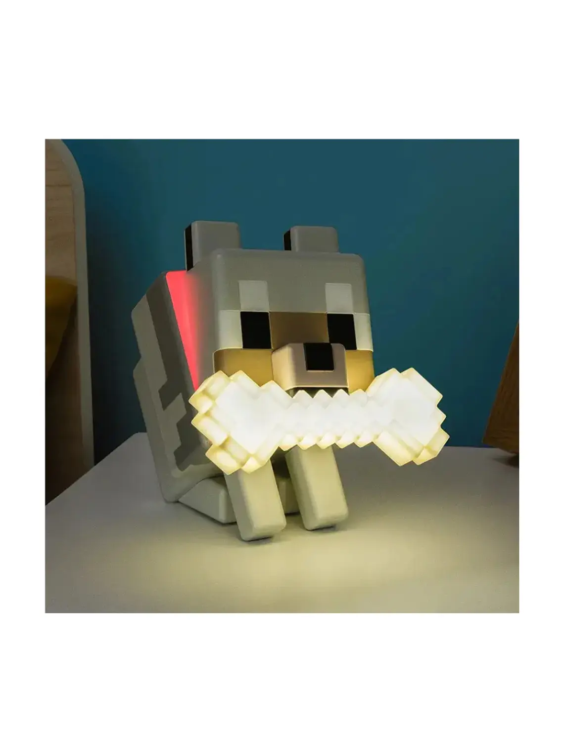 Lampara Decorativa Minecraft LOBO RGB 2