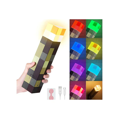 Lampara Minecraft decorativa antorcha