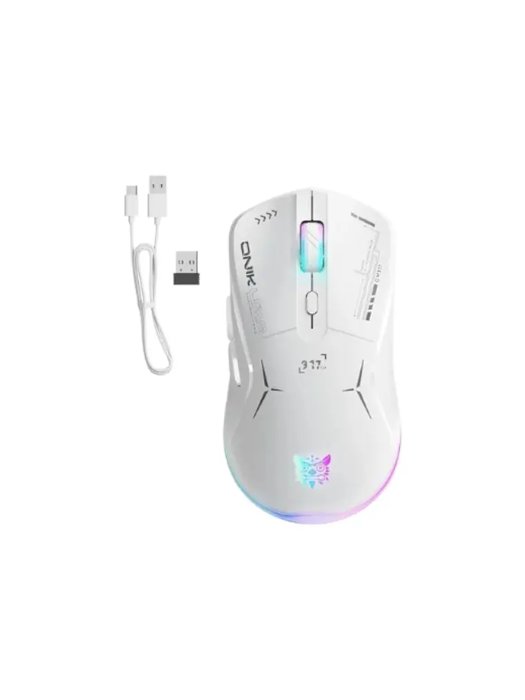 Mouse Gamer Onikuma Inalambrico CW917 Rgb Blanco 1