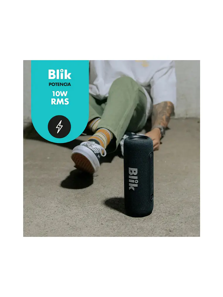 Parlante Bluetooth Portátil Blik Live Negro 10W  3