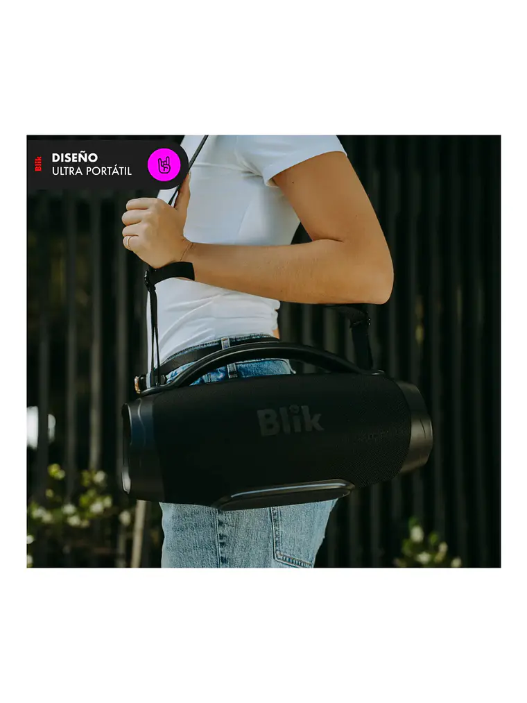 Parlante Bluetooth Portátil Blik Powerbass60 60W 15 Hrs 3