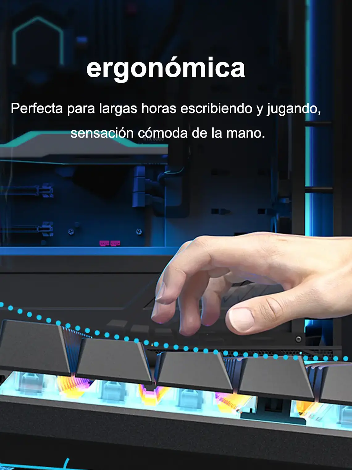 Teclado Gamer Mecánico 61 Teclas Rgb 22 Anti-ghosting 4