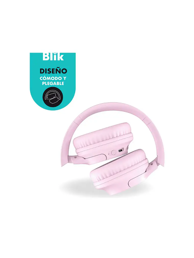 Audifonos Bluetooth Inalambricos Blik Soul250 20 Hrs Color Rosa 2