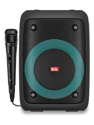 Parlante Karaoke Blik Voice Bluetooth Con Micrófono Color Negro