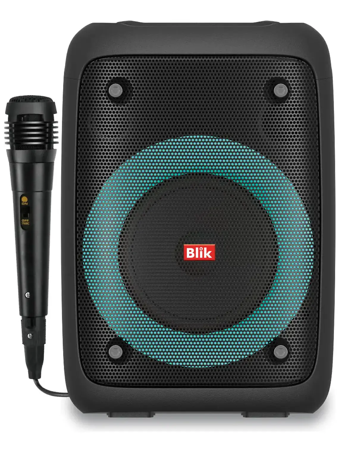 Parlante Karaoke Blik Voice Bluetooth Con Micrófono Color Negro 1