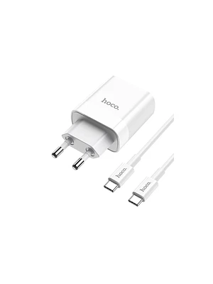Cargador Dual Usb + UsbC Carga Rapida 20W - Hoco C80a