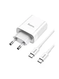 Cargador Dual Usb + UsbC Carga Rapida 20W - Hoco C80a - Miniatura 1
