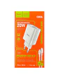 Cargador Dual Usb + UsbC Carga Rapida 20W - Hoco C80a - Miniatura 2