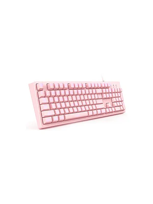 Teclado Gamer Generico Membrana Rosado Idioma Inglés 