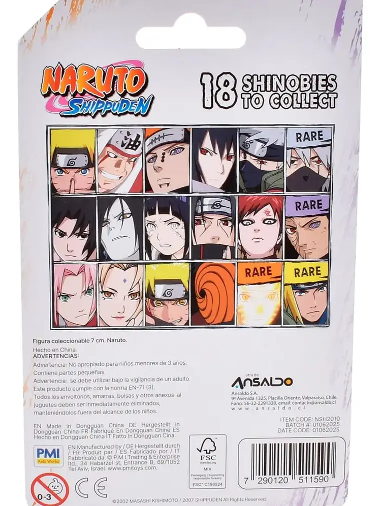 Figura Coleccionables 7 Cm Naruto - Kakashi 3