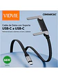 Cable Super Carga Rapida 66w Tipo C a C Soporte Plegable - Miniatura 2