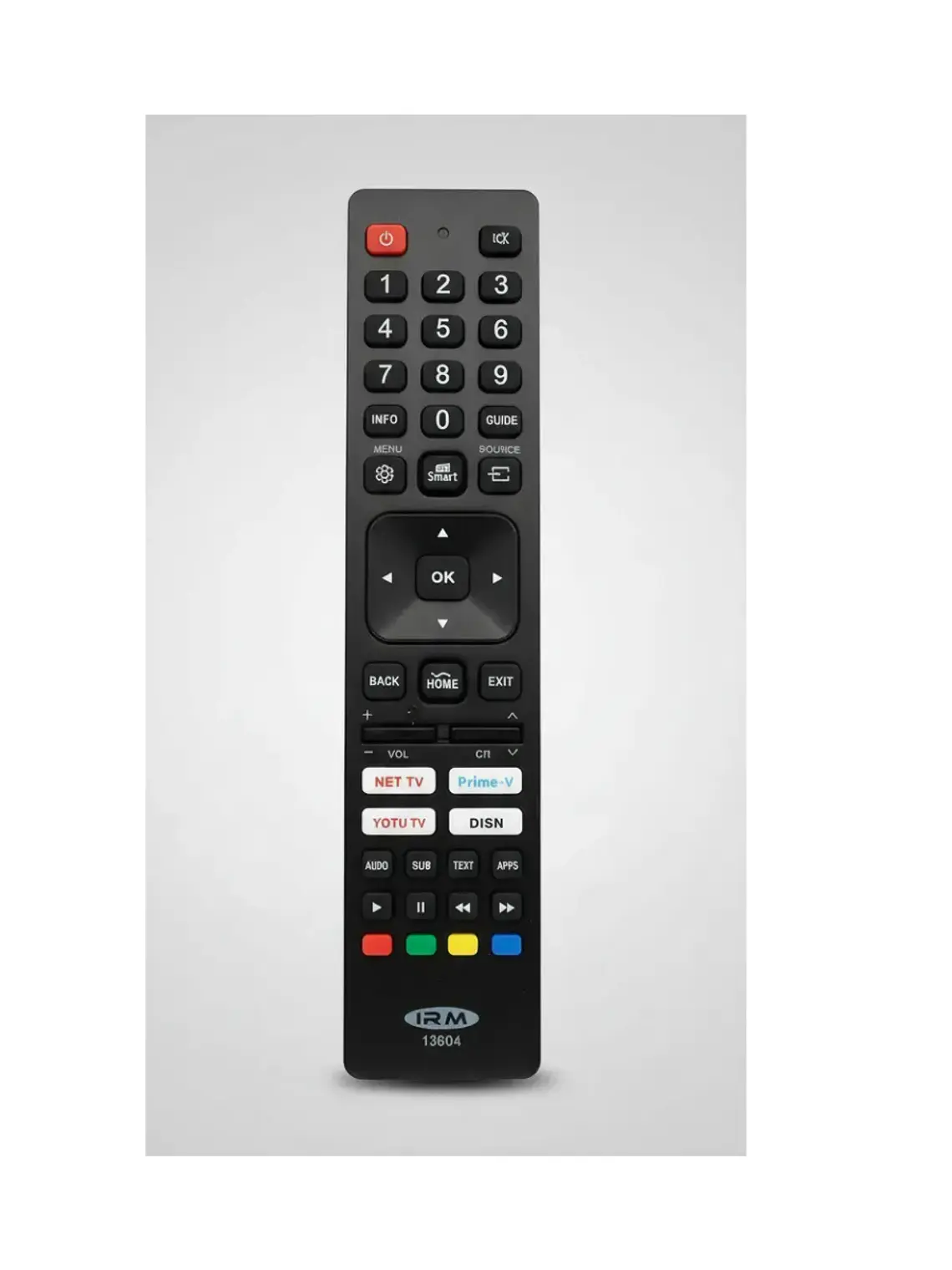 Control Remoto Universal IRM Negro Botón Disney+ y Prime Video Model 13604 1