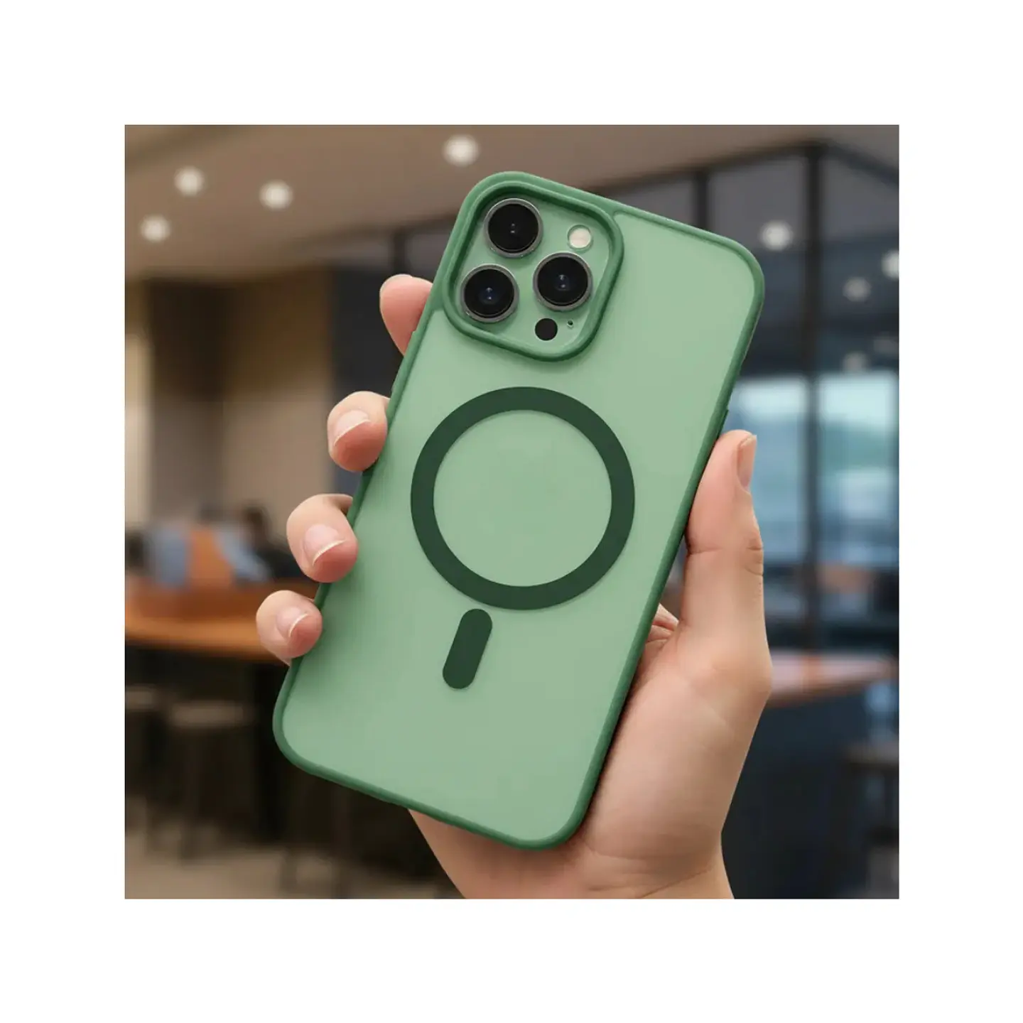Carcasa Protectora Iphone15 Promax Verde 3