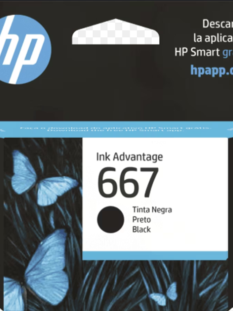 TINTA HP 667 NEGRA 1