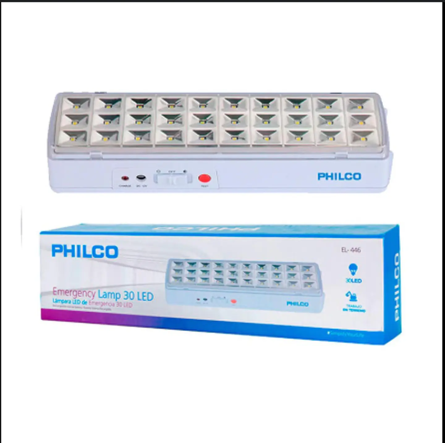 LAMPARA DE EMERGENCIA PHILCO 30 LED 1