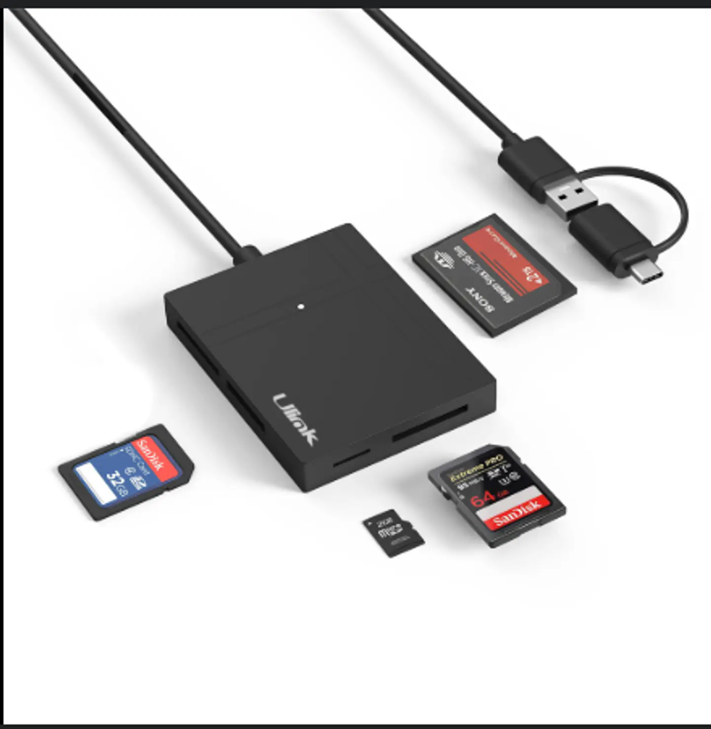 LECTOR DE MEMORA UNIVERSAL USB 3.0 5 EN 1 ULINK 1
