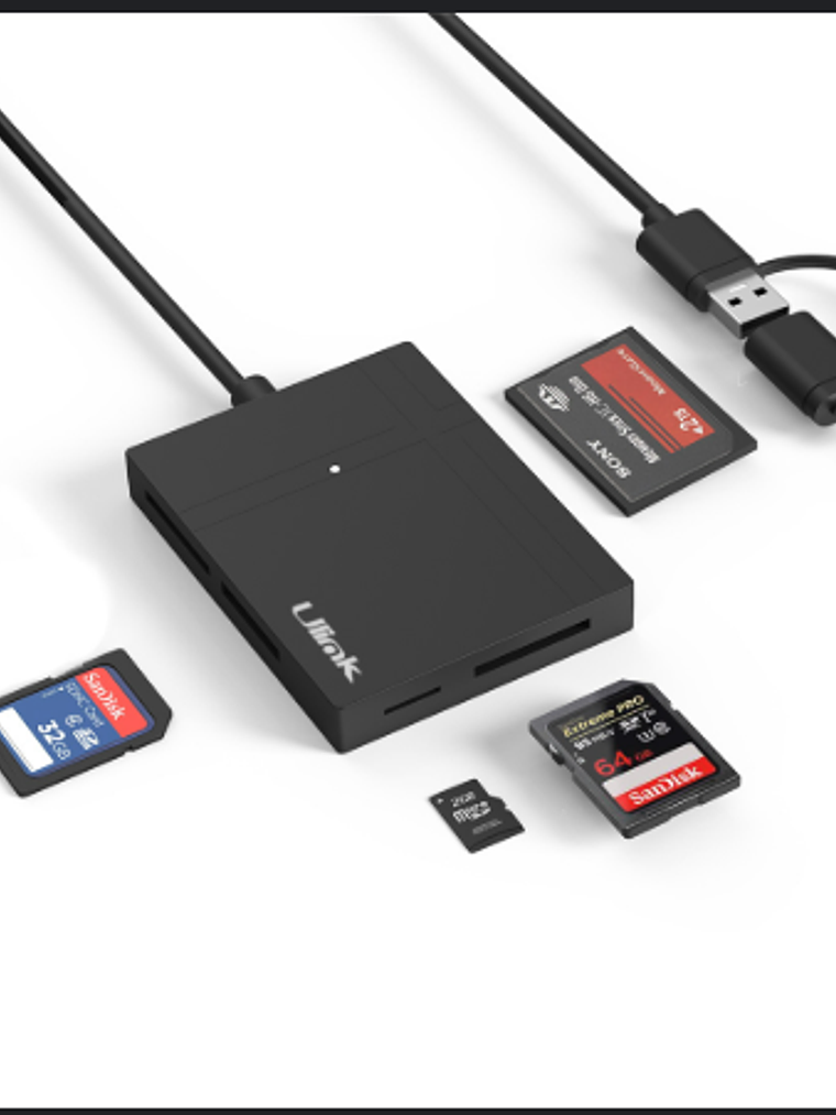 LECTOR DE MEMORA UNIVERSAL USB 3.0 5 EN 1 ULINK 1